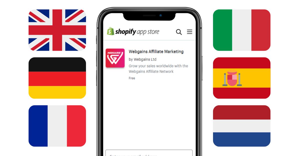 Webgains App für Shopify: Jetzt verfügbar in sechs Sprachen